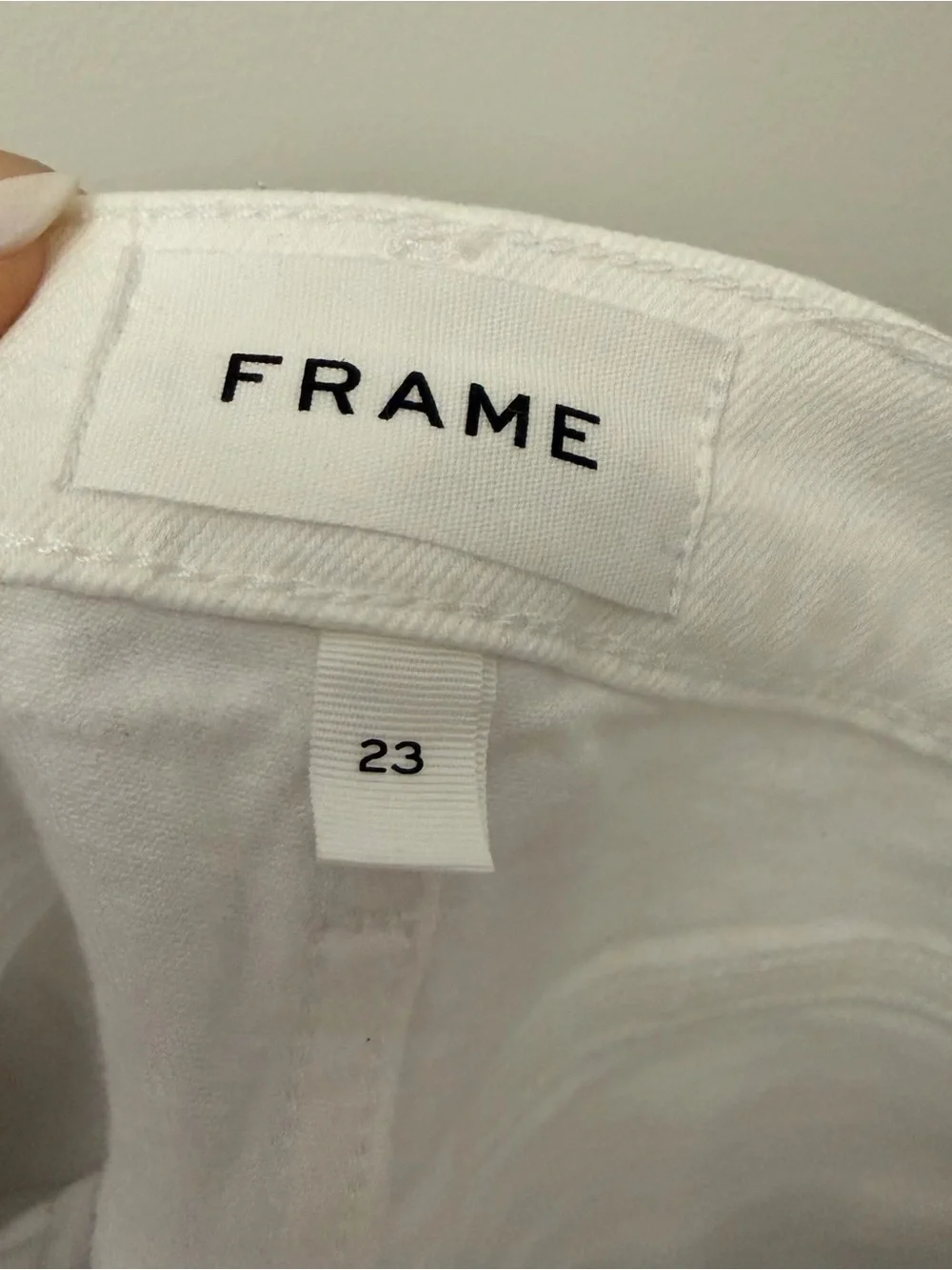 FRAME Le Vintage Bermuda Jean Shorts White